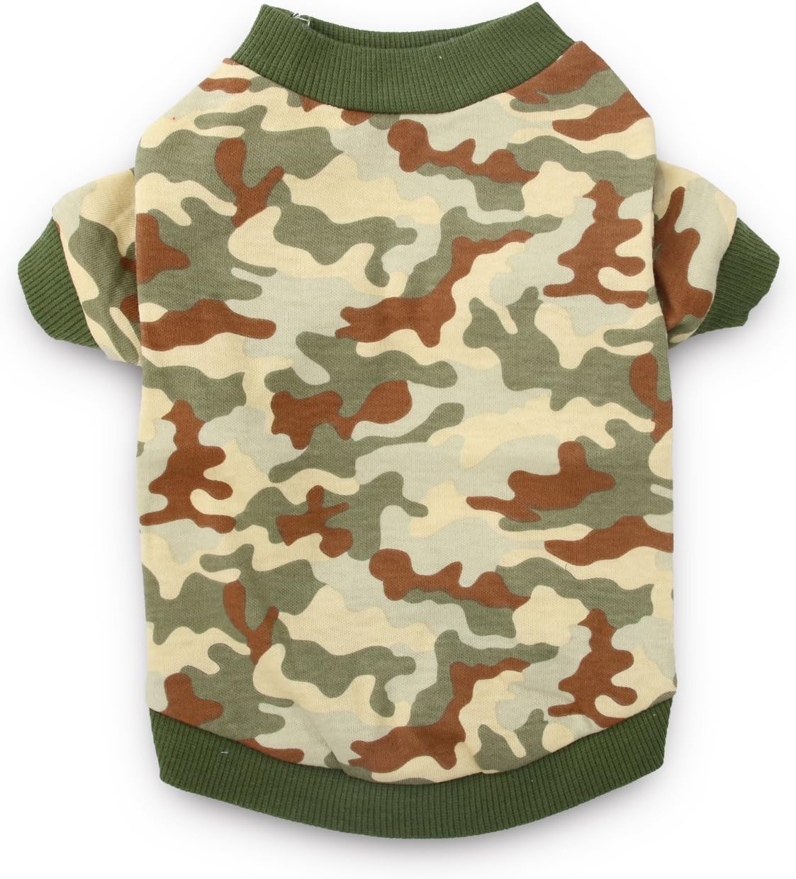 DroolingDogDog Clothes Camo Dog T Shirt Pet Tee Shirts Puppy Apparel for Small Dogs Boy, Small, Green