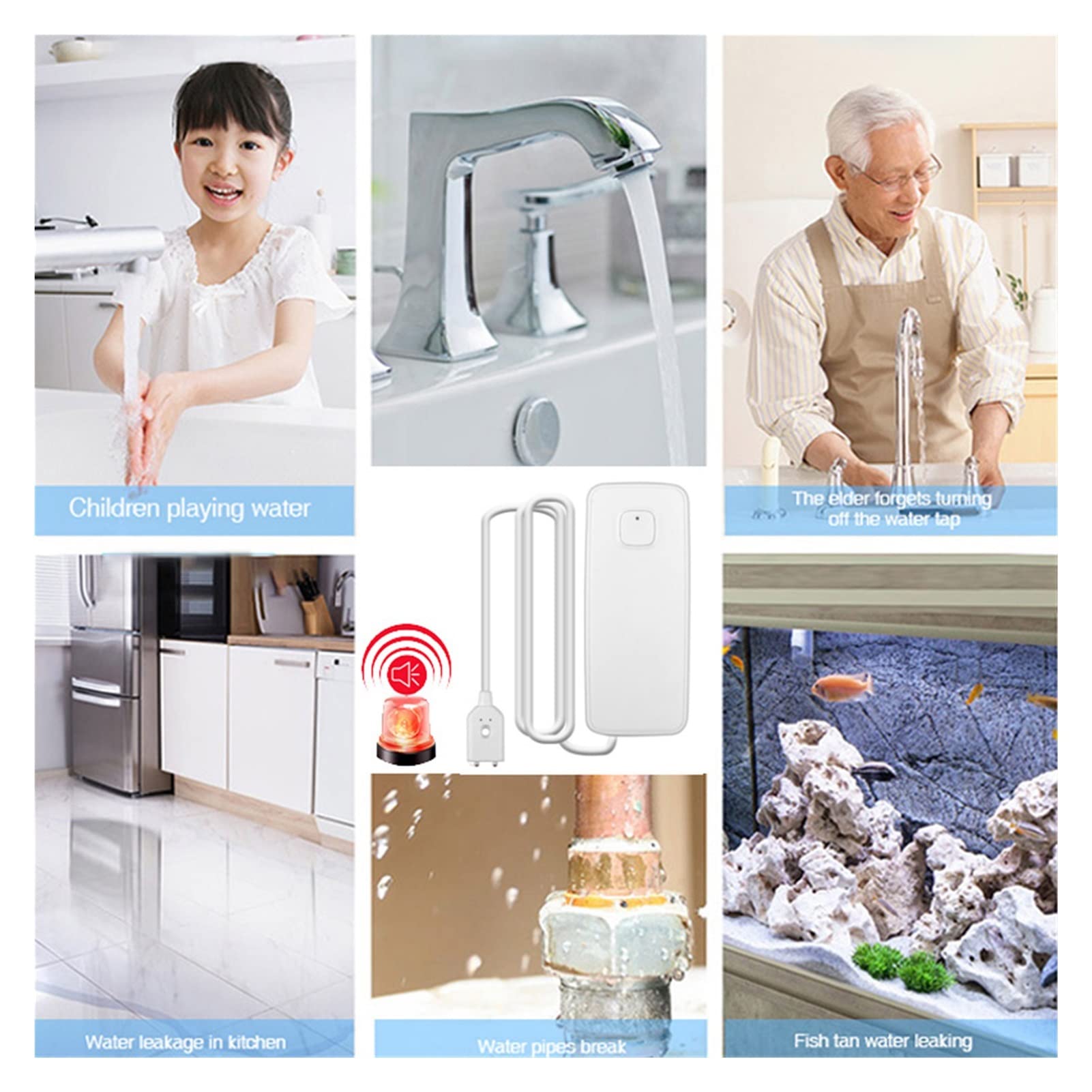 Smart Water Valve Spegnimento Smart WiFi Valvola dell'acqua Valvola del gas Spegnimento Garden Smart Rubinetto per acqua Irrigazione intelligente Elettrovalvola dell'acqua Telecomando WIFI (Color :