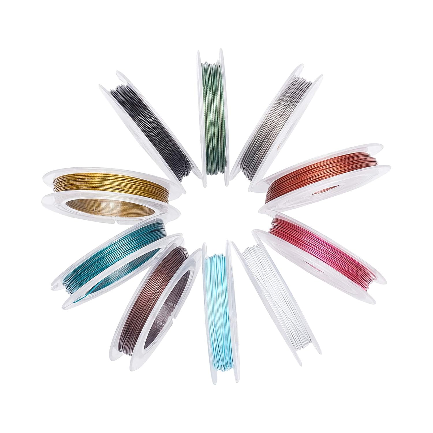 Stainless Steel Craft Wire Wires,wire for jewellery making,10mm 0.38mm Jewellery Wire, 10 Colors Beading Wire Metal Craft Wires Stainless Steel