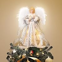 Vista 11 de Luxspire Decoración para árbol de Navidad, estrella iluminada 3D con enchufe USB y control remoto, luces de estrella para árbol de Navidad de 9.6