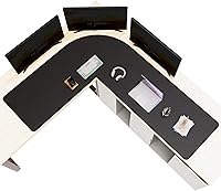 Vista 15 de ZORESYN Alfombrilla de mouse para escritorio de juegos en forma de L, alfombrilla de escritorio de esquina para computadora, 47 pulgadas, protector
