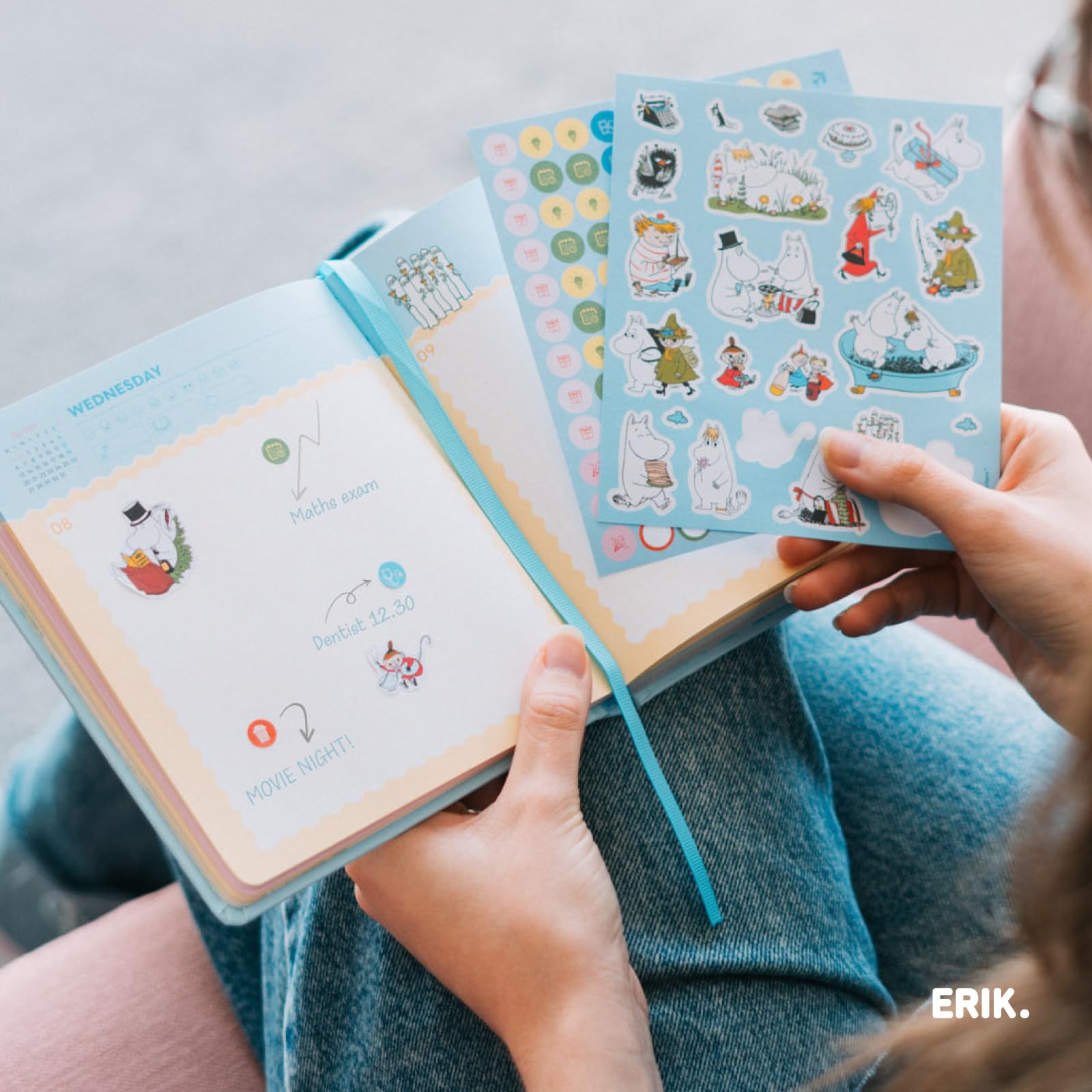 Grupo Erik Academic Diary 2025-2026 Page A Day - Moomin Stationery | Back To School Planner 2025-2026 Student, Mid Year Diary 2025 2026 Page A Day | Moomin Gifts