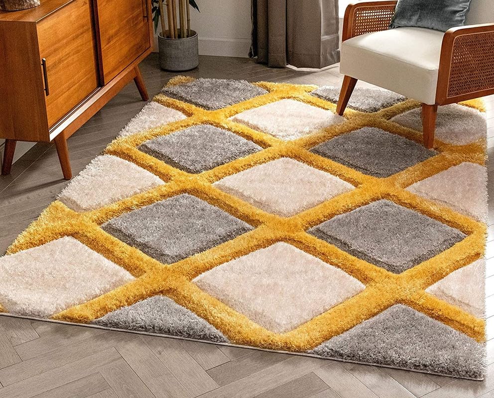 Image of Royal Look Edition Large 60 X 96 Inch Carpets for Home | Premium Shaggy Fur Rug Runner | Anti-Skid Bedroom Carpet |Premium Living Area Office Sofa Room (5X8 feet)
