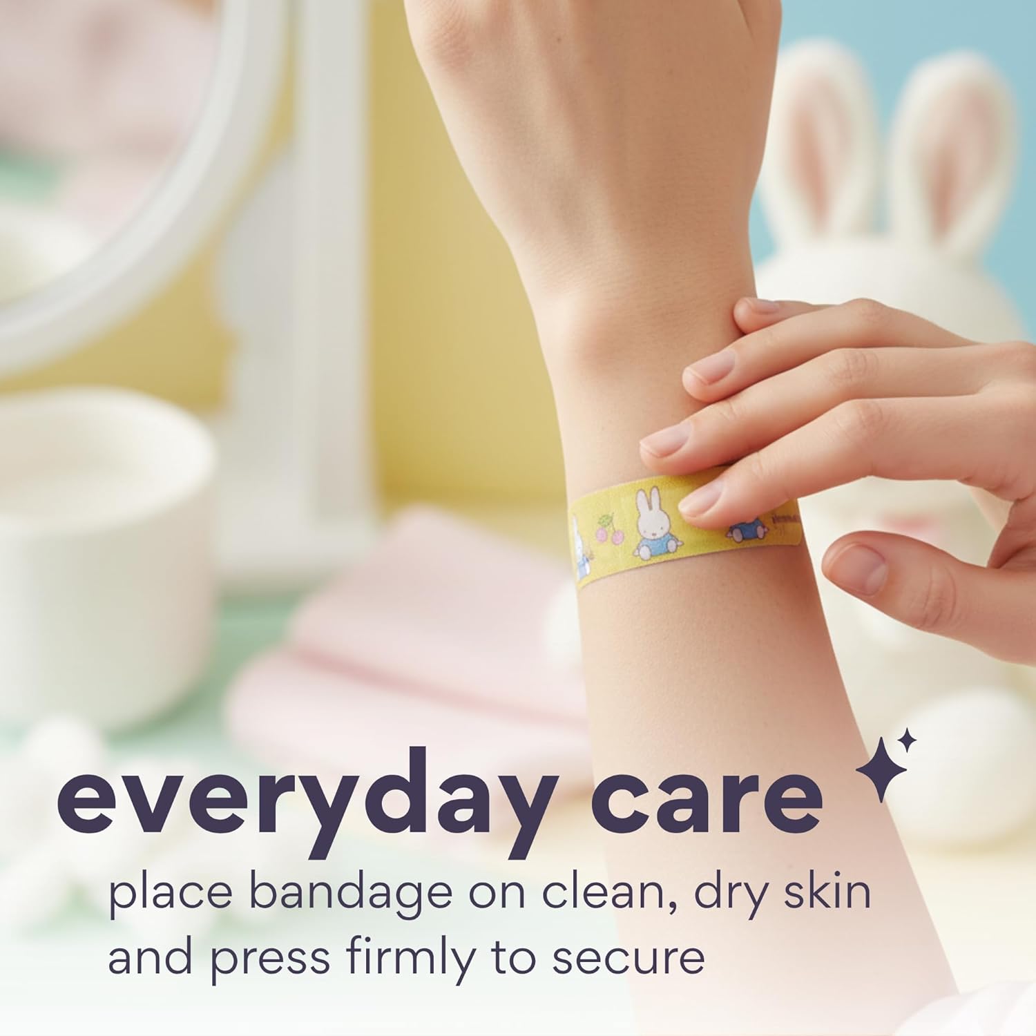 dearcloud Miffy Comfort Bandages with Reusable Tin – 30 ct Waterproof Bandages – Latex-Free, Hypoallergenic, Flexible Fabric Variety Pack for Kids & Adults (Jelly Toe Beans) - Image 7