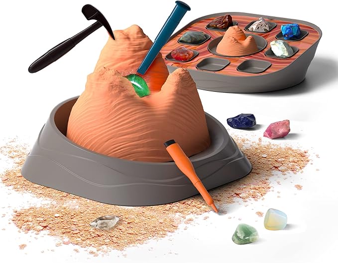 Science Can Gemstone Dig Kit Gem Digging Kit Gemstone Mining Kit Dig Up 8 Real Gems