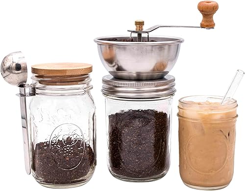 Miniatura 9 de Tapa para molinillo de café para tarros Mason de boca ancha