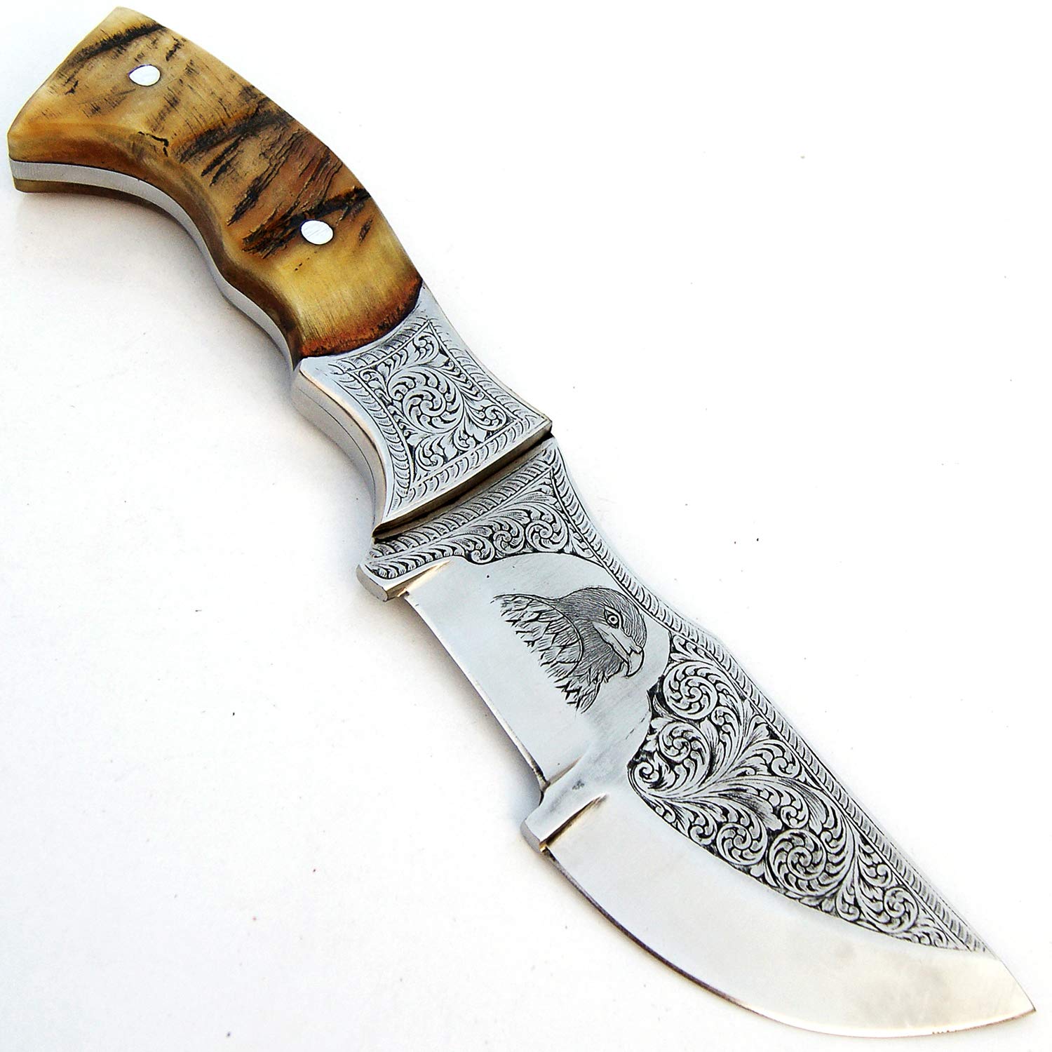 PAL 2000 sbaa-9400 increíble Opera de Arte Total Trabajo A Mano Grabado Sobre EL Cuchillo D 2 de Acero con el Mismo diseño como Cubierta de Piel Hoja colección Cuchillo