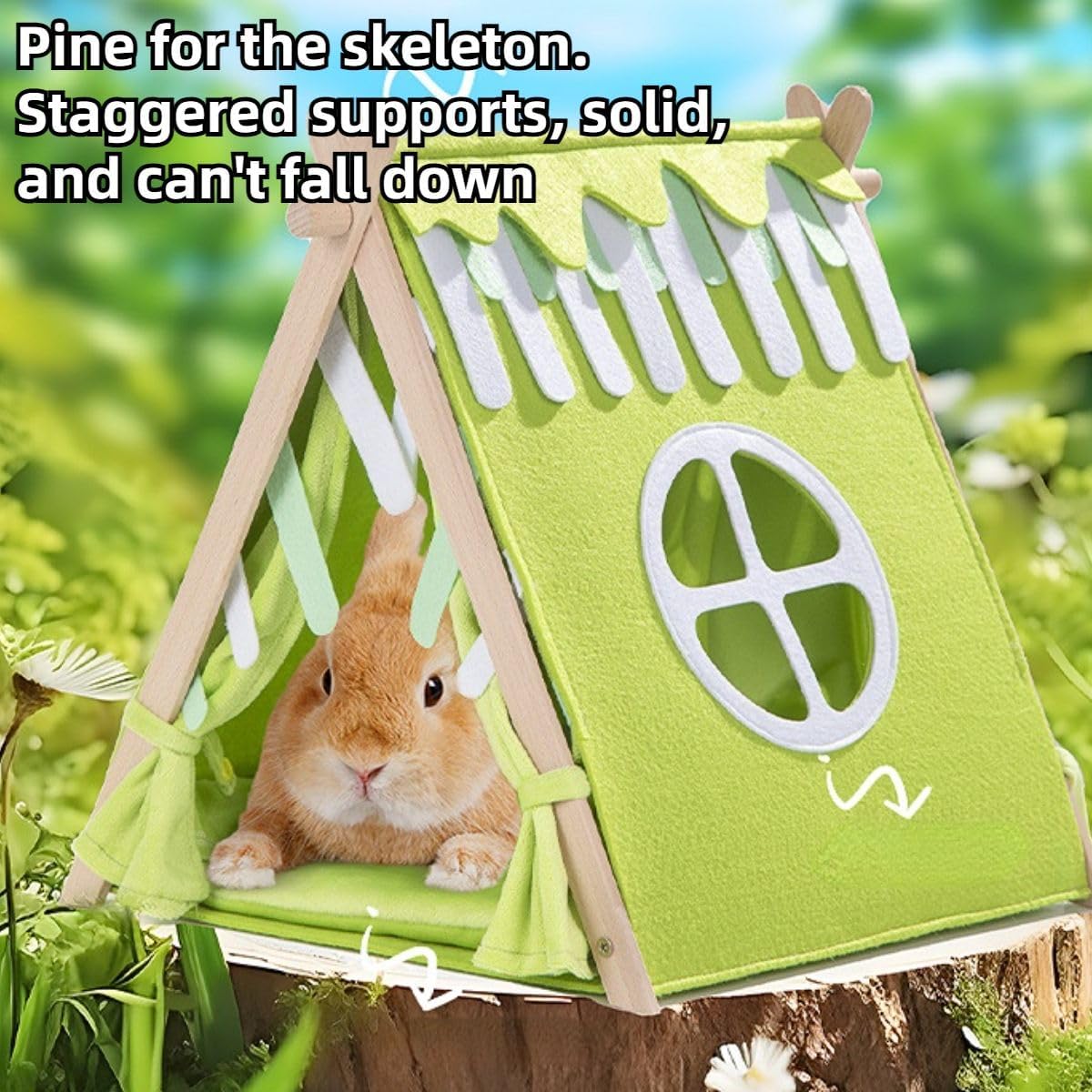 Rabbit Hideout, Small Animal Houses and Habitats, Guinea Pig Tent Tunnel Cages for Guinea Pigs, Hamster, Rats, Bunny and Other Small Animals, Rabbit Cages Accessories