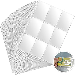 PUWOWYE Sammelkarten Hüllen, 40 Stück Transparent Karten Sleeves, Doppelseitiger 720 Pockets, Leere Sammelmappe Folien 11 ...