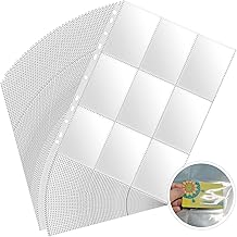 PUWOWYE Trading Card Sleeves, Pack of 40 Transparent Card Sleeves, Double-Sided 720 Pockets, Empty Folder Films, 11 Holes, Trading Card Sleeves for Collecting All Types of Cards