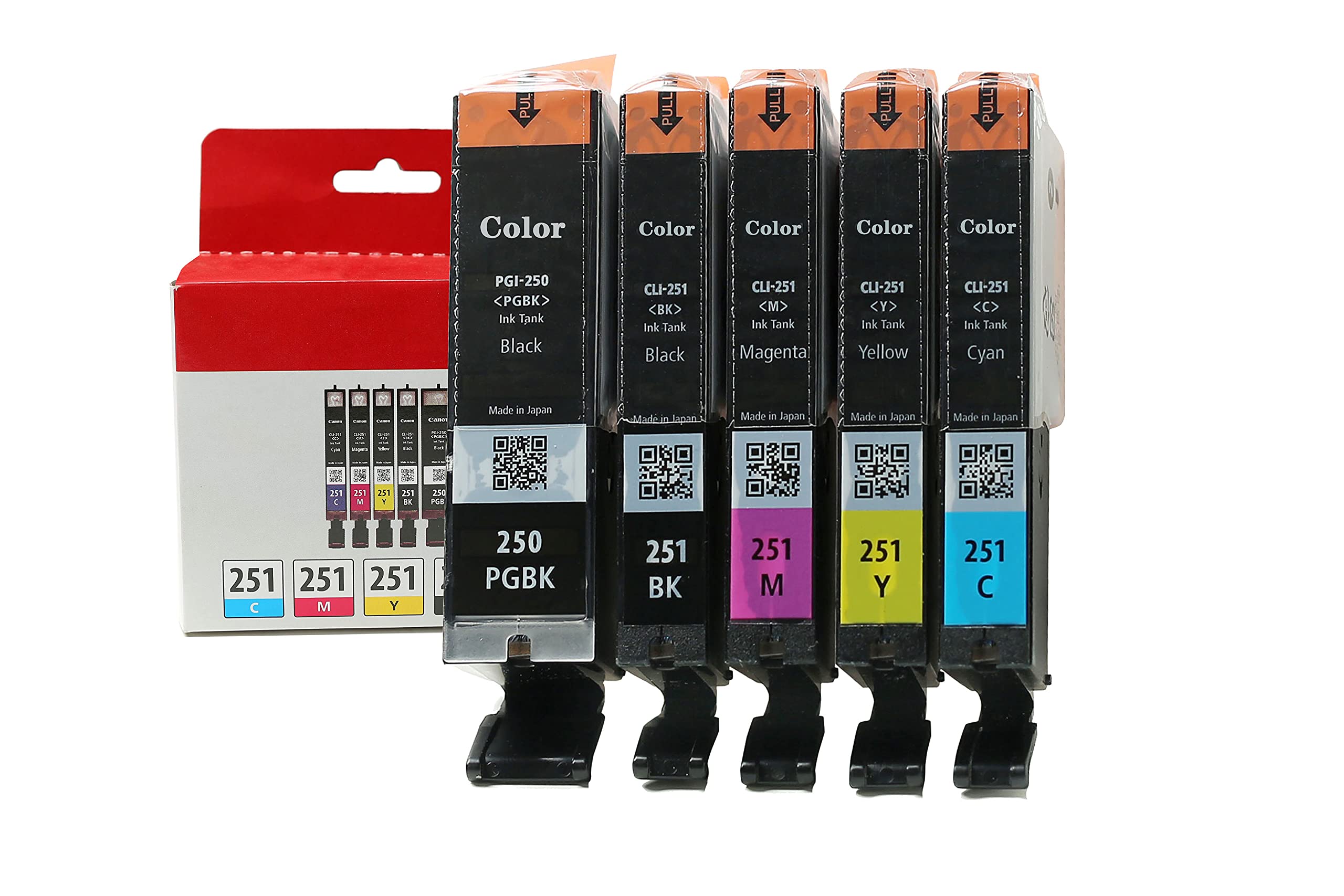 Ink Cartridges for Printers 5 Color Replacement for Canon Ink cartridges 250 and 251, Compatible to 