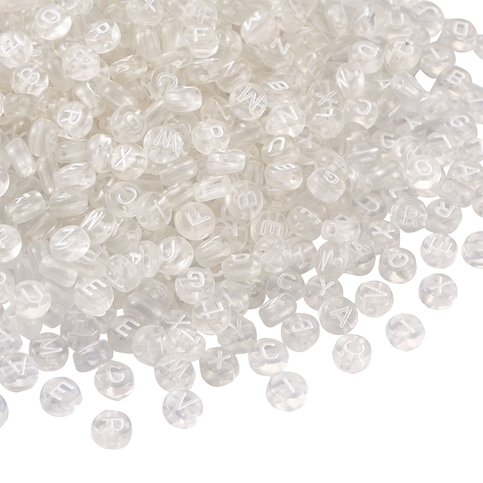 4 * 7 m acryl gemengde kleur letter rond plat alfabet spacer kralen voor sieraden maken handgemaakte doe-het-zelf armband ketting