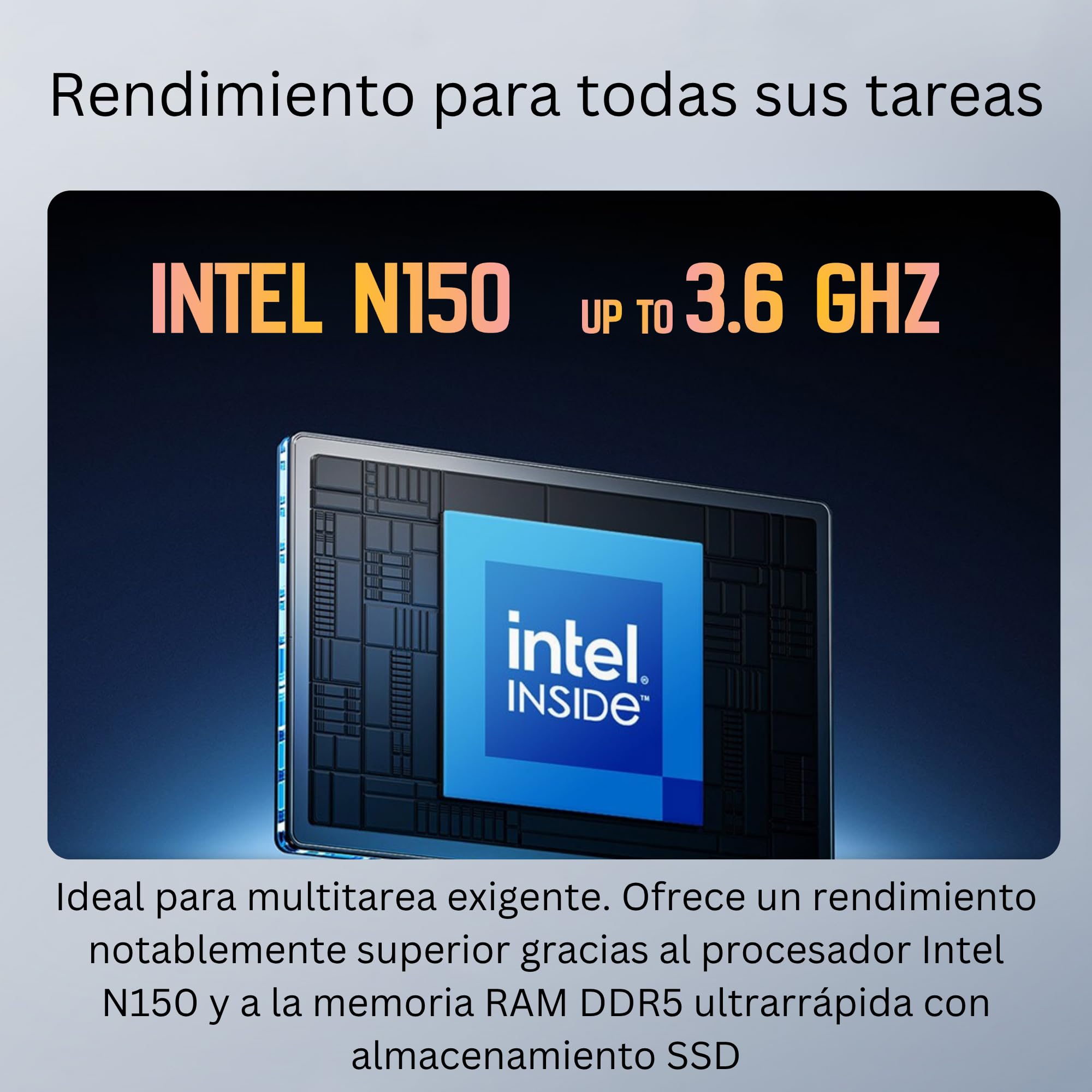 Orbsmart AW-16L Mini PC sin Ventilador Intel N150, 16GB DDR5, 512GB SSD, Windows 11 Pro | Ordenador de Sobremesa Silencioso 0dB | Triple Pantalla 4K, WiFi 6, USB-C | Fabricante Alemán