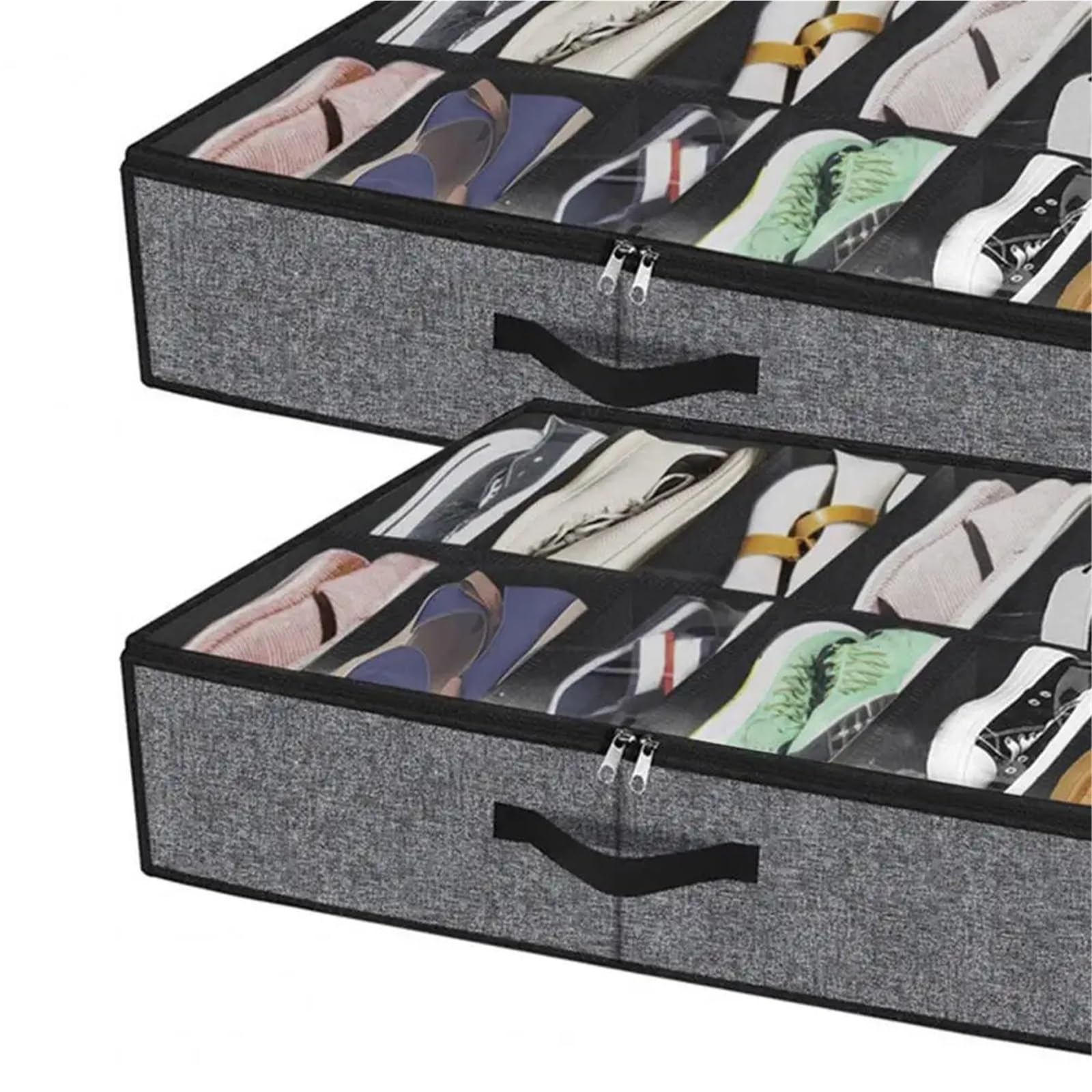 Organizzatore Di Scarpe Sotto Il Letto Scatola porta scarpe estraibile da 2 pezzi Contenitore porta scarpe salvaspazio for scatola porta scarpe sotto il letto for camera da letto Per Risparmiare Spazi