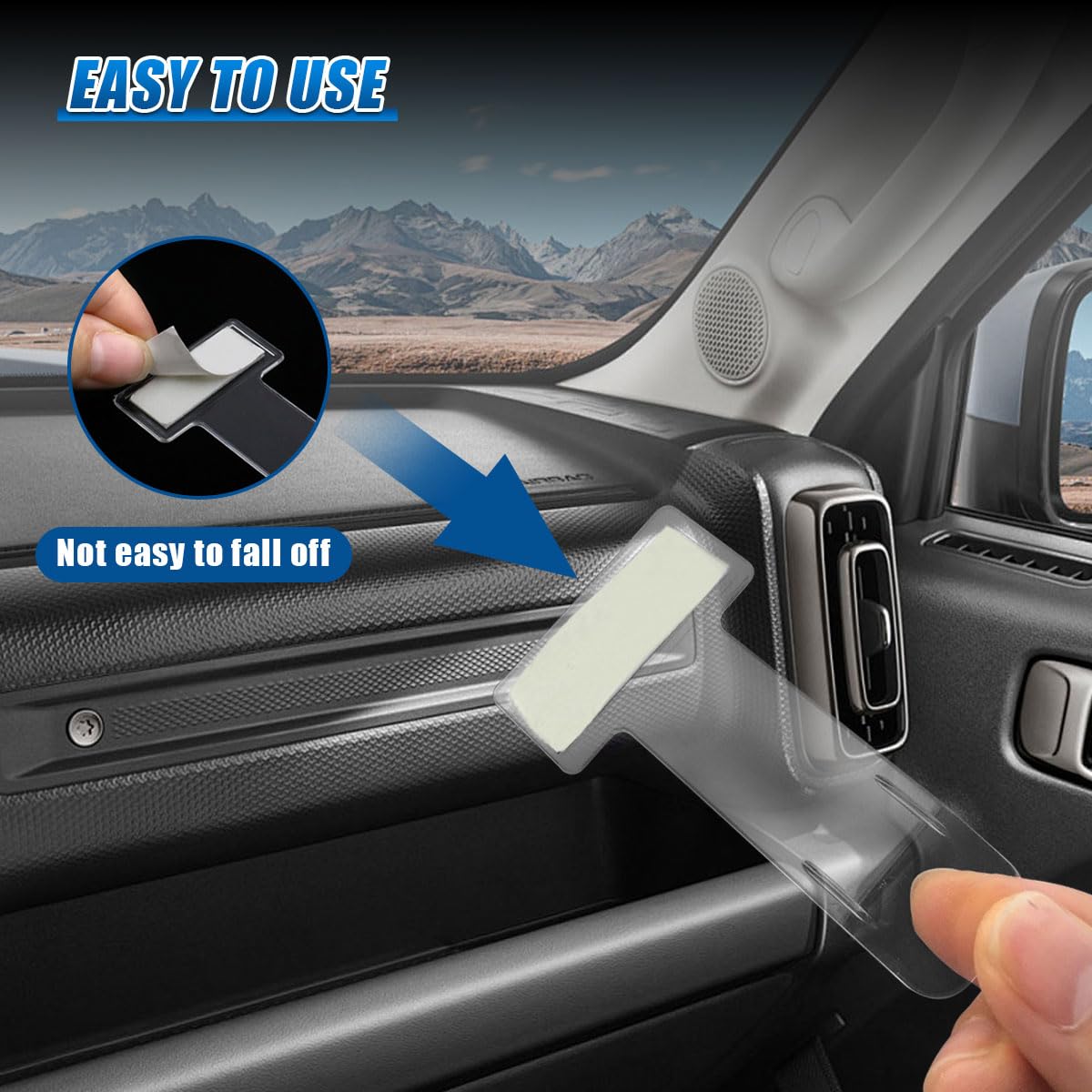 YoRise Car Windshield Parking Ticket Holder Transparent Plastic Parking Permit Holder Self-Adhesive Car Windshield Invoice Clip Vehicle Parking — view 5