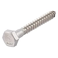 Vista 6 de Pernos de retraso de 1/4 x 1-1/2 acero inoxidable (paquete de 25) acero inoxidable 18/8, tornillo de madera de cabeza hexagonal resistente, grado