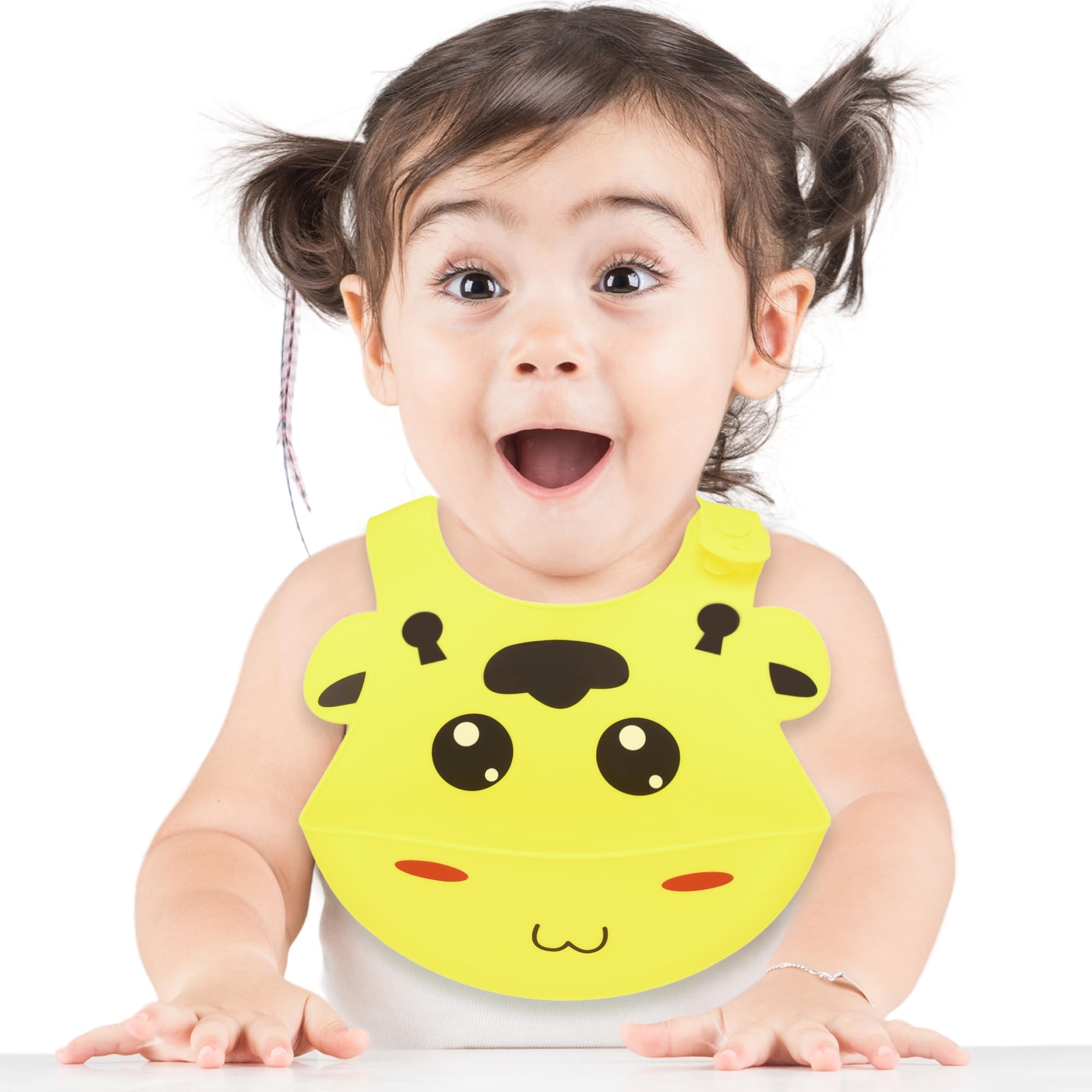 THE LITTLE LOOKERS Silicone Feeding Bib for Baby/Toddlers with Adjustable Strap| Waterproof| Easy to wash| Stain Proof | BPA Free/Soft Material Bibs with Tray/Food Catcher (0-3 Years) (Pack of 1)-image-27