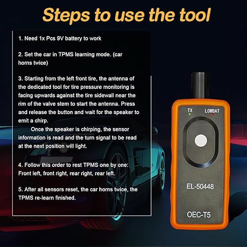 Miniatura 3 de Osilly TPMS Herramienta de reaprendizaje para GM, sistema de monitoreo de presión de neumáticos automotriz, herramienta de reinicio de activación de
