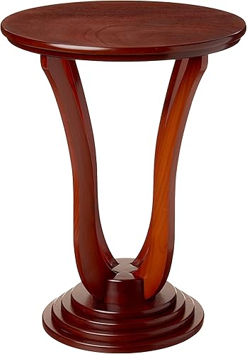 Miniatura 10 de Frenchi Furniture Mesa, 19.70 pulgadas de largo x 19.70 pulgadas de ancho x 25.80 pulgadas de alto, expreso Espresso,Mahogany,Blanco