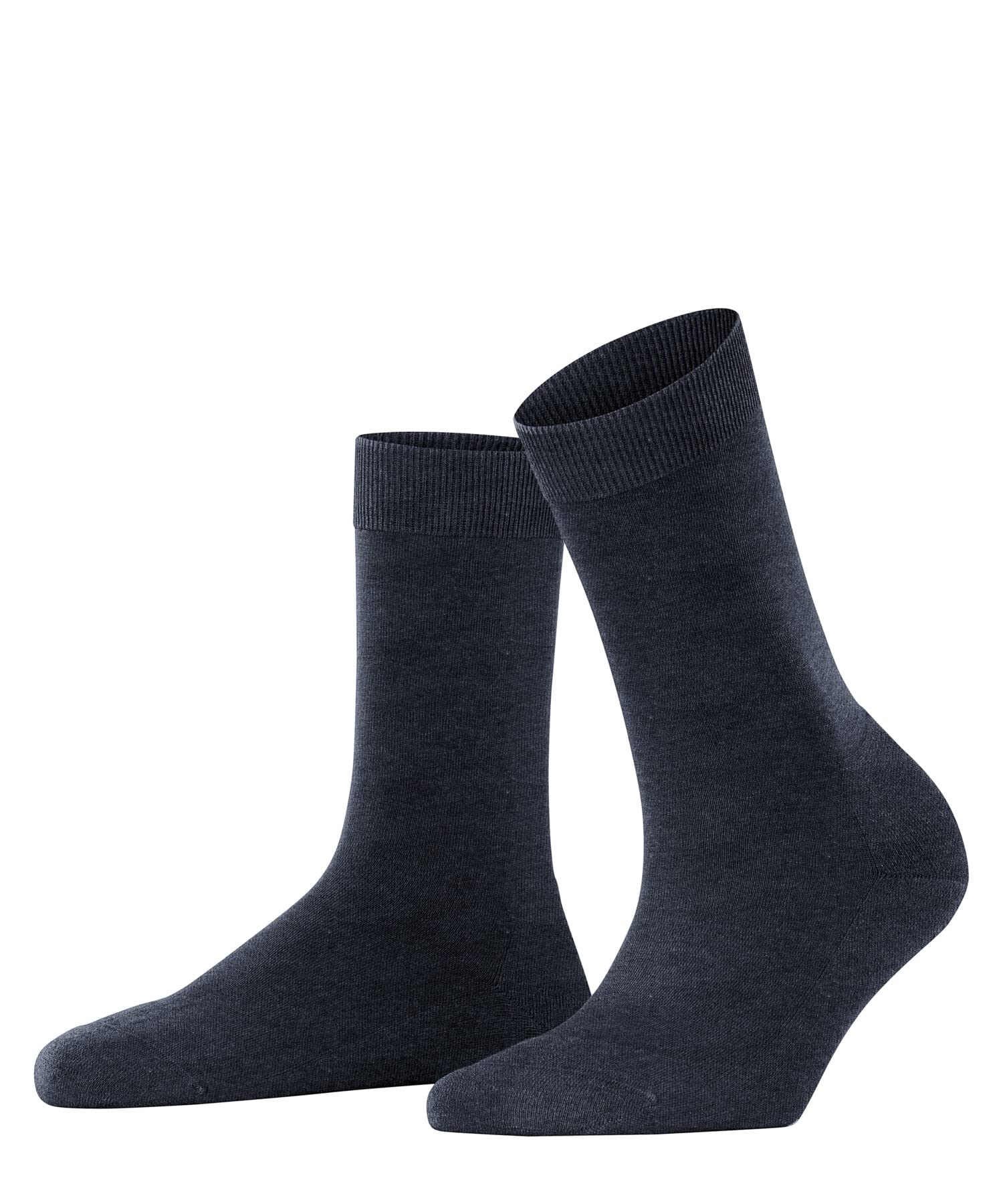 FALKE Women's ClimaWool W So Temperature-Regulating Plain 1 Pair Socks, Blue Navy Melange 6127, 5.5-6.5