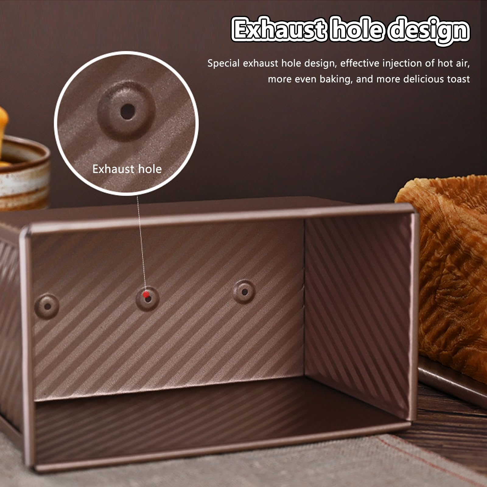 Toastbrot Backform Mit Deckel – Antihaft, 450 G, 18,8 Cm | Für Brot, Kuchen & Gebäck