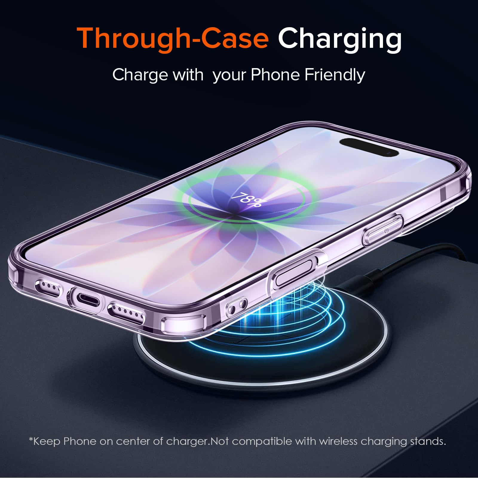 iVoler Anti Ingiallimento Chiaro Cover per iPhone 17 6.3 Pollice con 2 Pezzi Pellicola Vetro Temperato, [Antiurto di Grado Militare] Custodia Trasparente Sottile Case