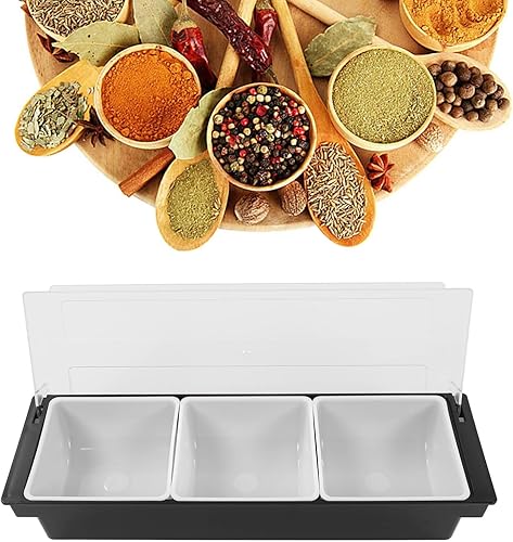 Miniatura 6 de Caja de condimentos de cocina, ollas de cocina, tapa de plástico, múltiples compartimentos, contenedor de frutas, contenedor de almacenamiento,