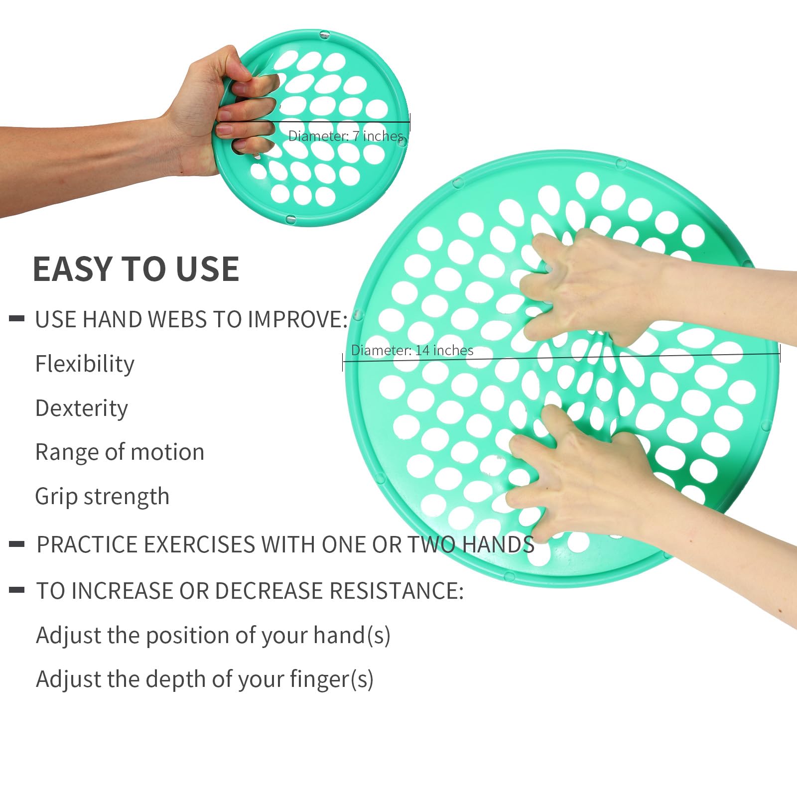Snapklik.com : ZHIAMZ Hand Exercise Webs For Physical Therapy, Hand ...