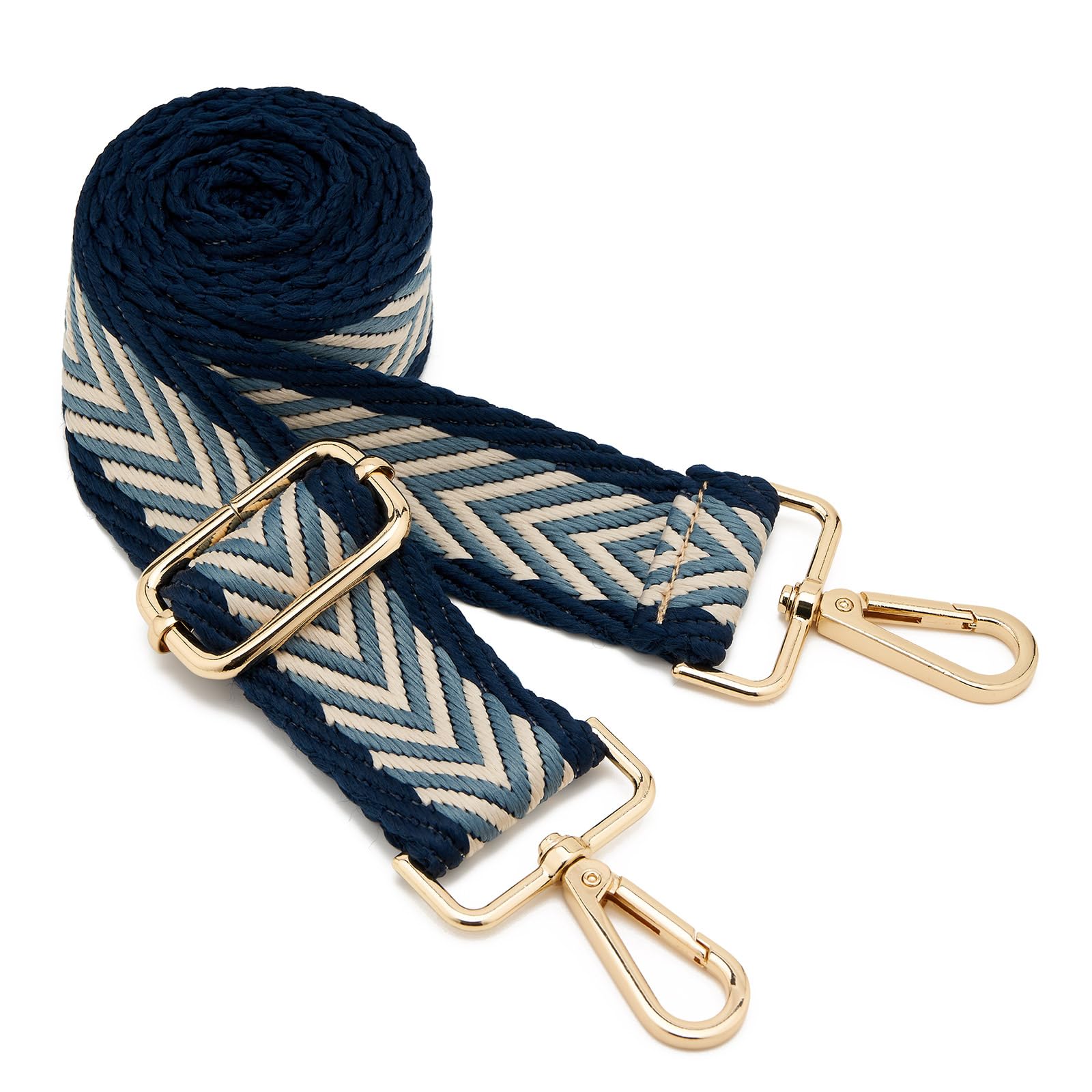 ZOOEASS Wide Shoulder Strap Adjustable Replacement Belt Guitar Style Crossbody Bag Handbag Strap Multicolor Canvas Straps(Wide:1.5in)(Color21)