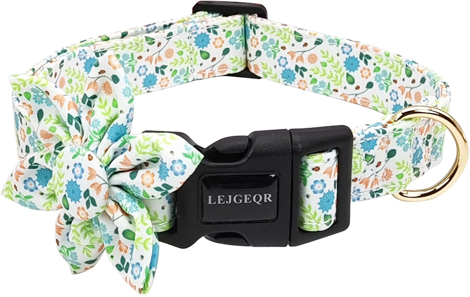 Floral Girl Dog Collar，Cotton Dog Collars for Dogs Female