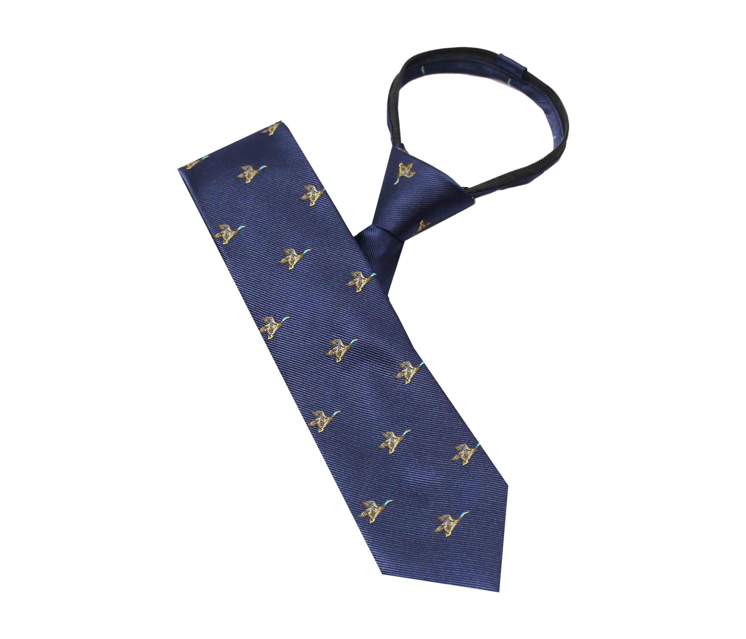 leonardi Mens Formal Zipper tie | Handmade | Microfiber | Standard Size | Premium fabric | Superior Zip | Packaging - Folder | Colour - Navy(Set of 1)-picture-56