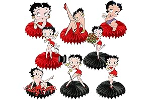 8Pcs Cartoon Bettty Party Honeycomb Decoration Set