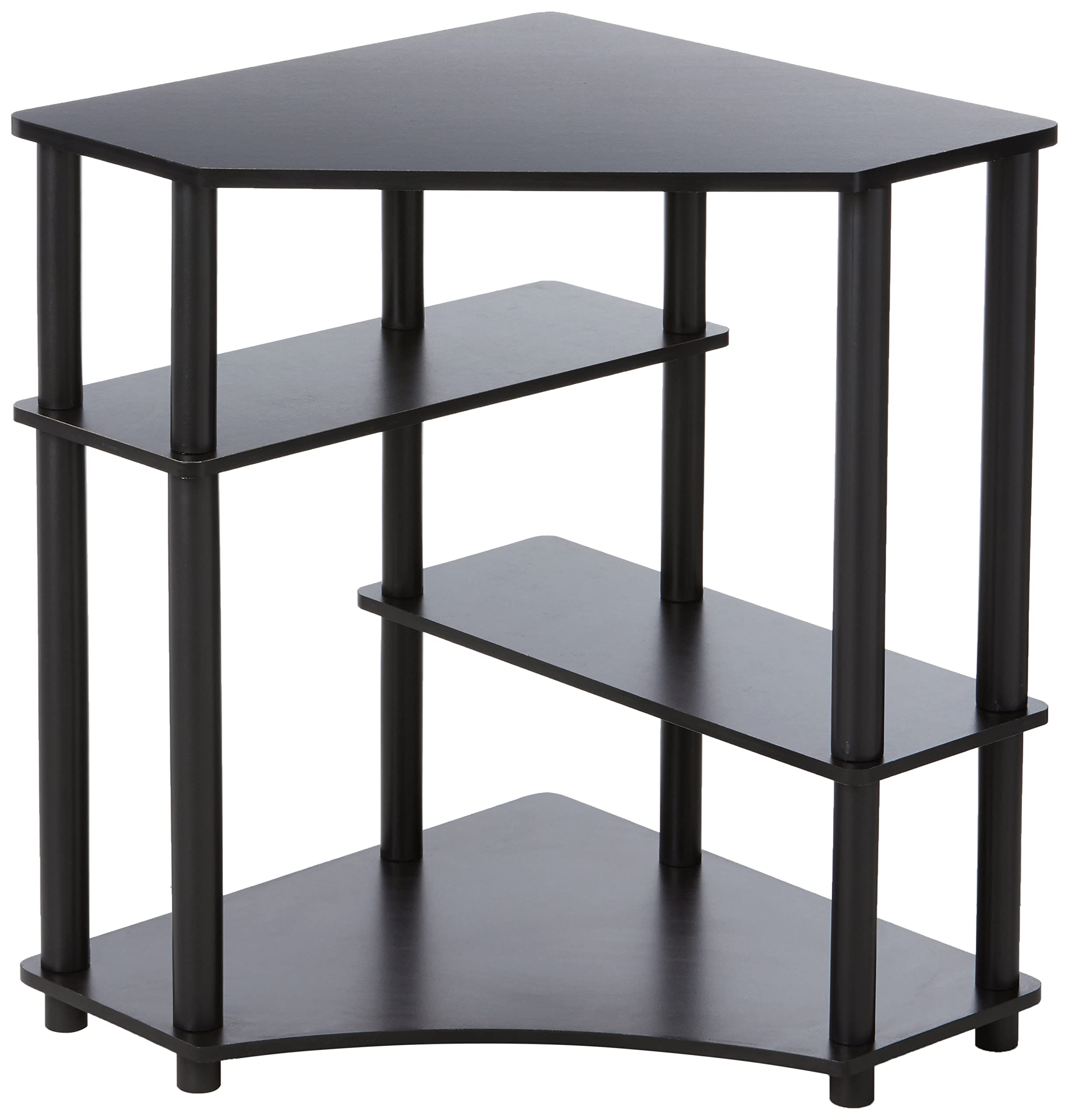FURINNO Turn-N-Tube Space Saving, Corner Desk, Espresso/Black
