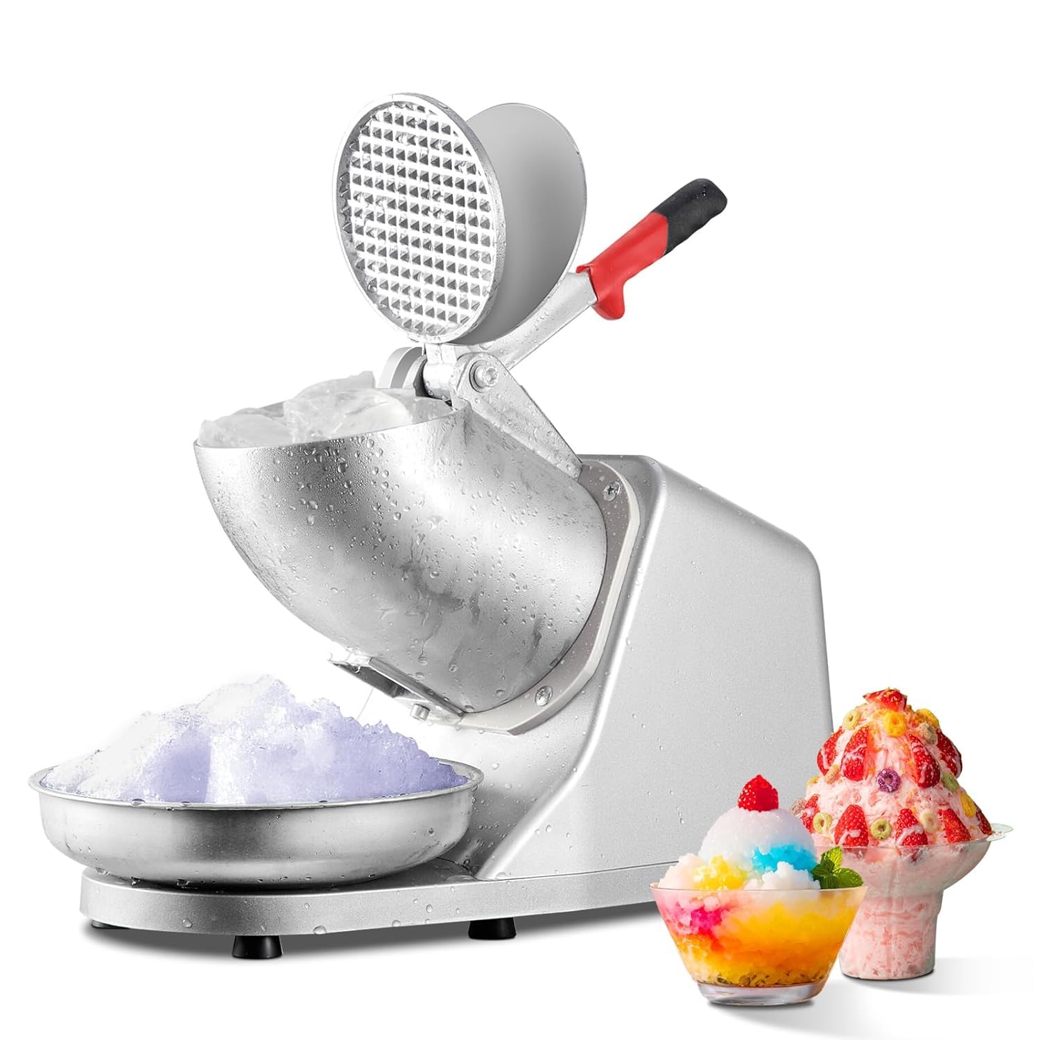 Electric Ice Crusher Machine with 4 Stainless Steel Blades Heavy