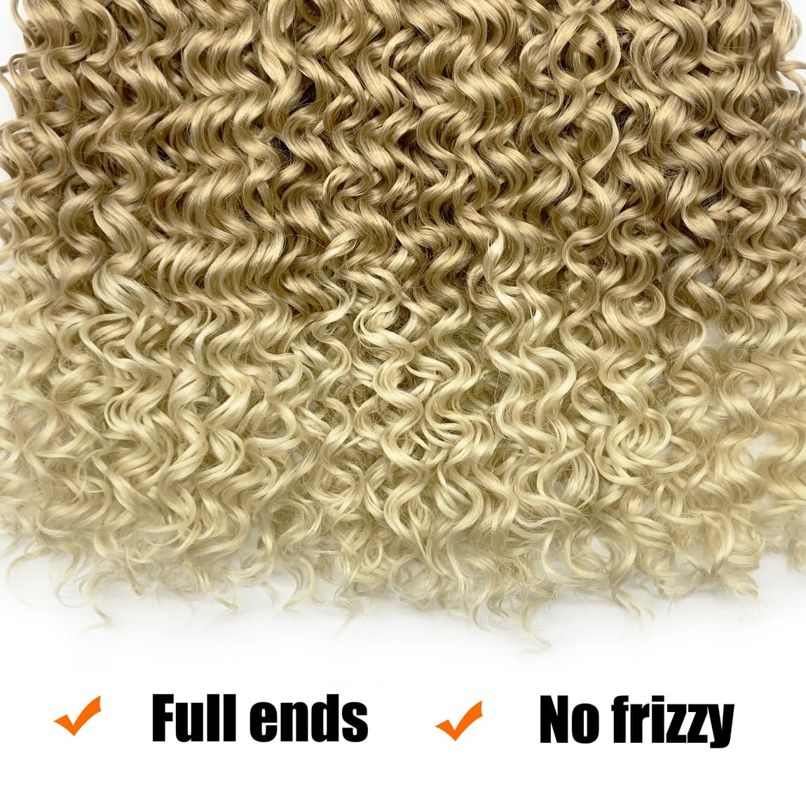 ENBEAUTIFUL Curly Crochet Hair Beach Curl Water Wave Deep Wave Wavy Braids For Black Women(18inch, 8packs, Light Brown/Blonde)