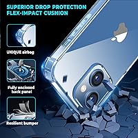 Vista 3 de ORIbox - Funda para iPhone 13, con 4 esquinas a prueba de golpes, transparente