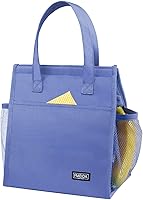 Vista 21 de Fmeida Bolsa de Almuerzo Aislada para Mujeres, Bolsas de Almuerzo Pequeñas de 6.75L con Múltiples Bolsillos, Bolsa Térmica Reutilizable