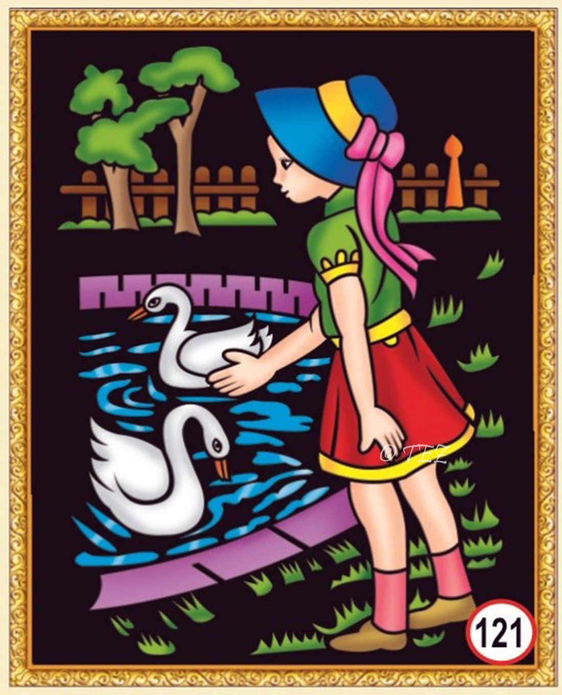 Tez DIY - Emboss Painting Kit, Medium (13x19 inch), Model No - 121