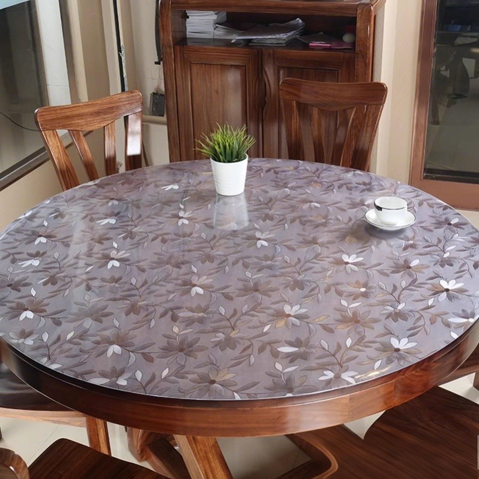 Nappe vinyle transparente épaisse et résistante aux huiles
