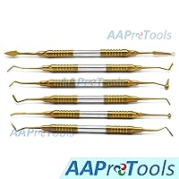 Vista 2 de 6 piezas de instrumento de llenado compuesto dental Gold Titanium Coated Restorati DN-2189