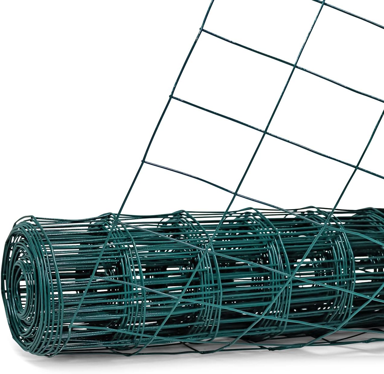 Fencer Wire16 Gauge Green Vinyl Coated Welded Wire Mesh Size 2 inch X 3 inch (2 ft. x 50 ft.)