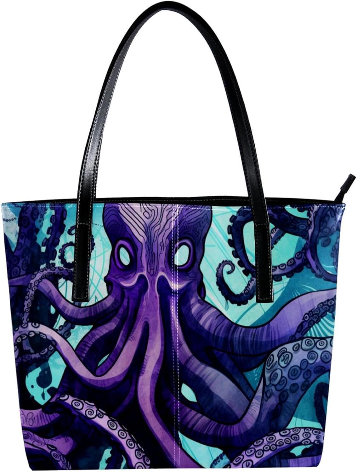 [YTYVAGT] 女性用財布、トートバッグ美学、レディーストートハンドバッグ,魚の海のデビルフィッシュ