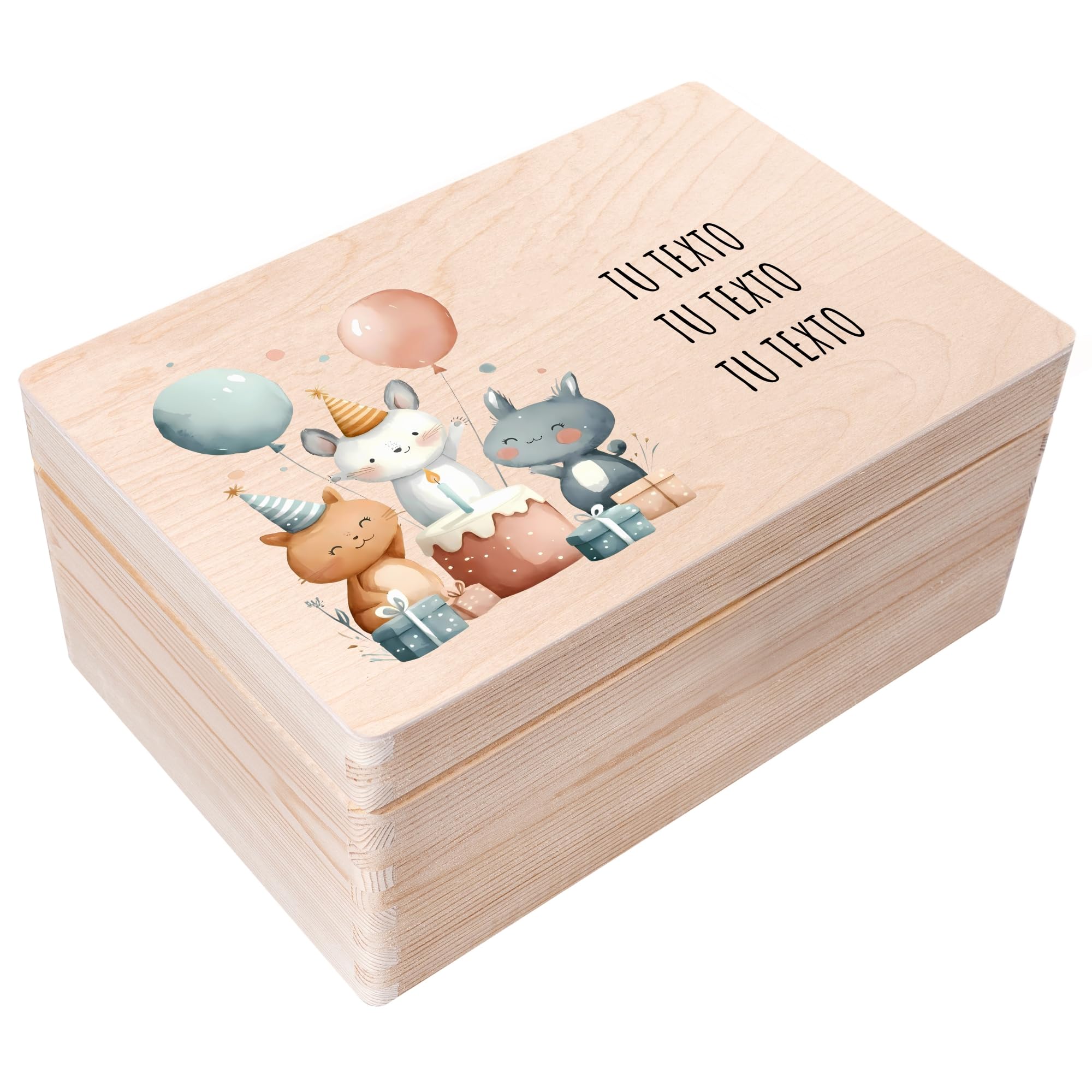 Creative DECO Caja de Regalo Personalizado para Cumpleaños para Niña, Niño