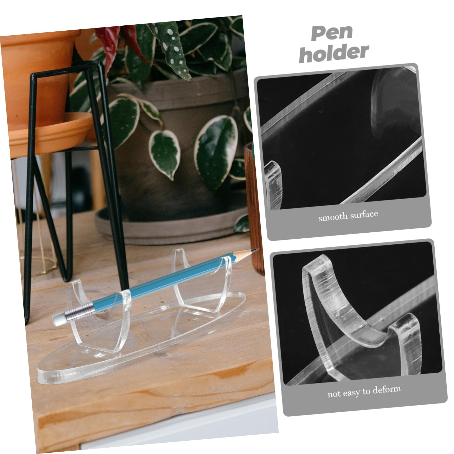 Operitacx 10pièces Support De Présentation Acrylique Pour Stylo Et Pinceaux De Maquillage Organisateur De Bureau Transparent