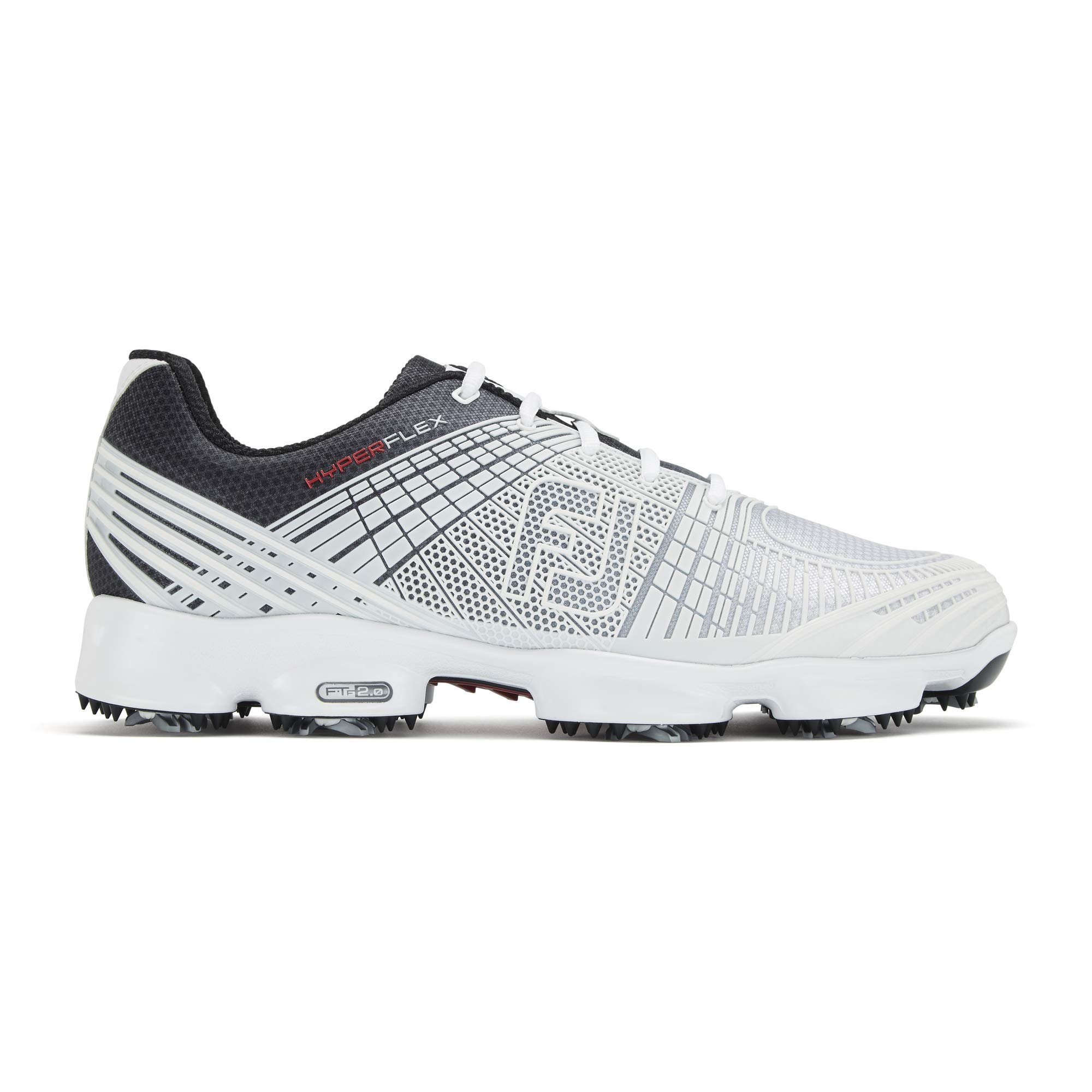 FootJoy Men's Hyperflex II-Previous Season Style Golf Shoes White 9 M Black, US