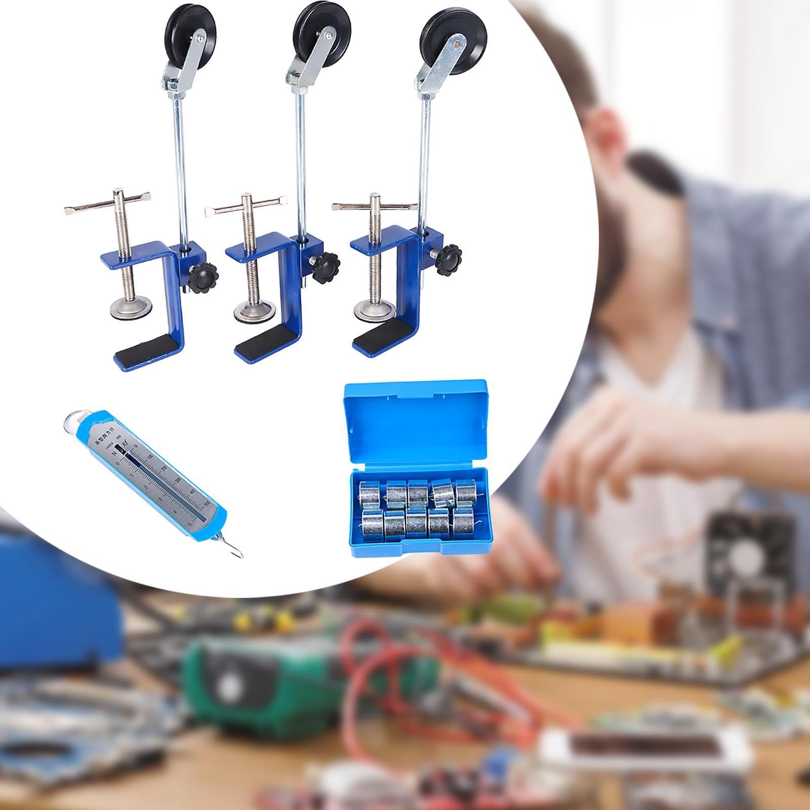 Physik Experimentierkasten mit Rolle Und Stützstange für Schüler, Type B Blue