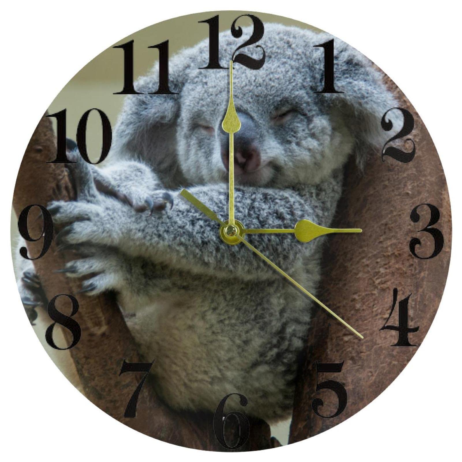 Horloge murale ronde koala idéale pour décorer la chambre enfant