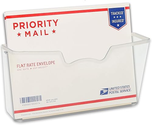 Vista 11 de Simple Houseware soporte de plástico archivador de pared Claro