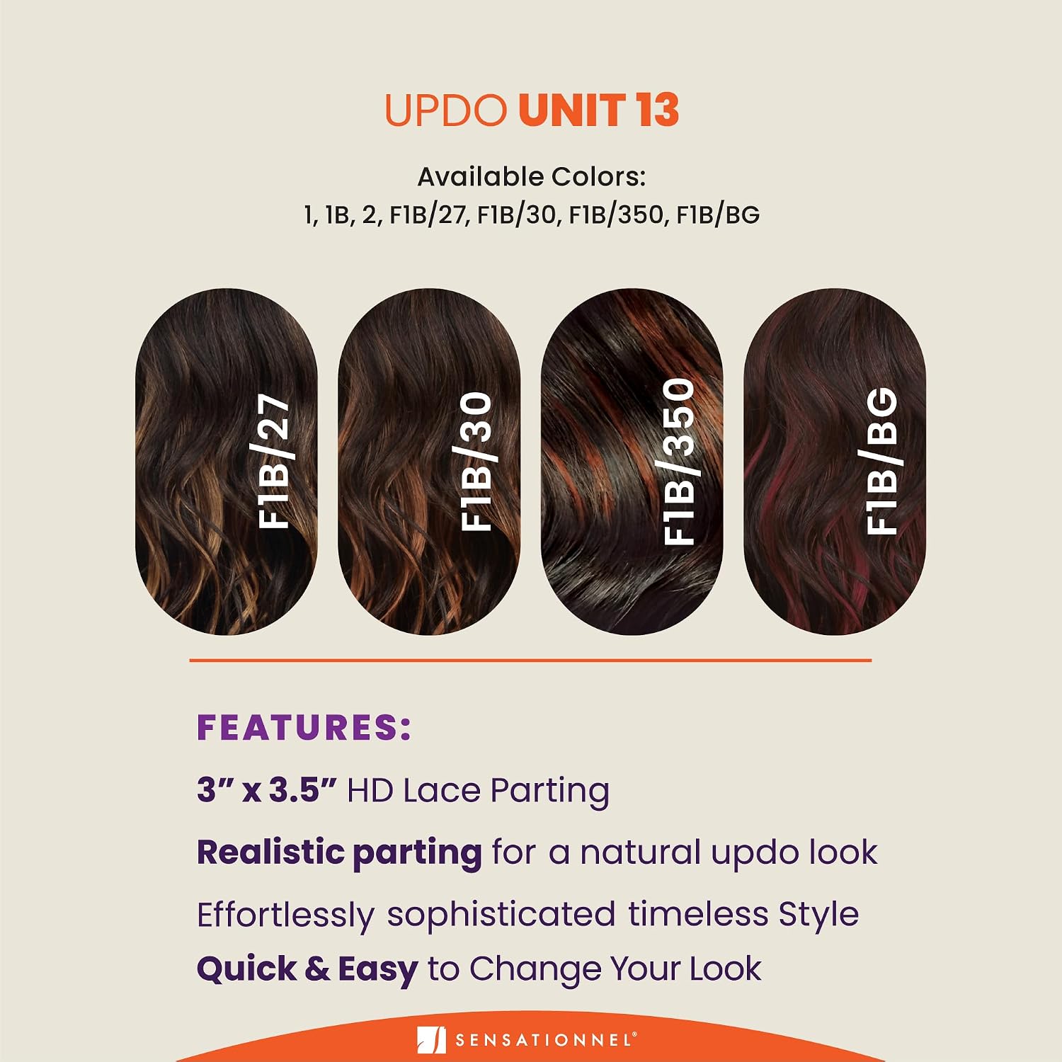 Sensationnel Lulu Bun Updo Hairextensions - Unit 13 Synthetic 3x3.5 HD Lace Parting Quick and Easy Wear Hair (1 JETBLACK)