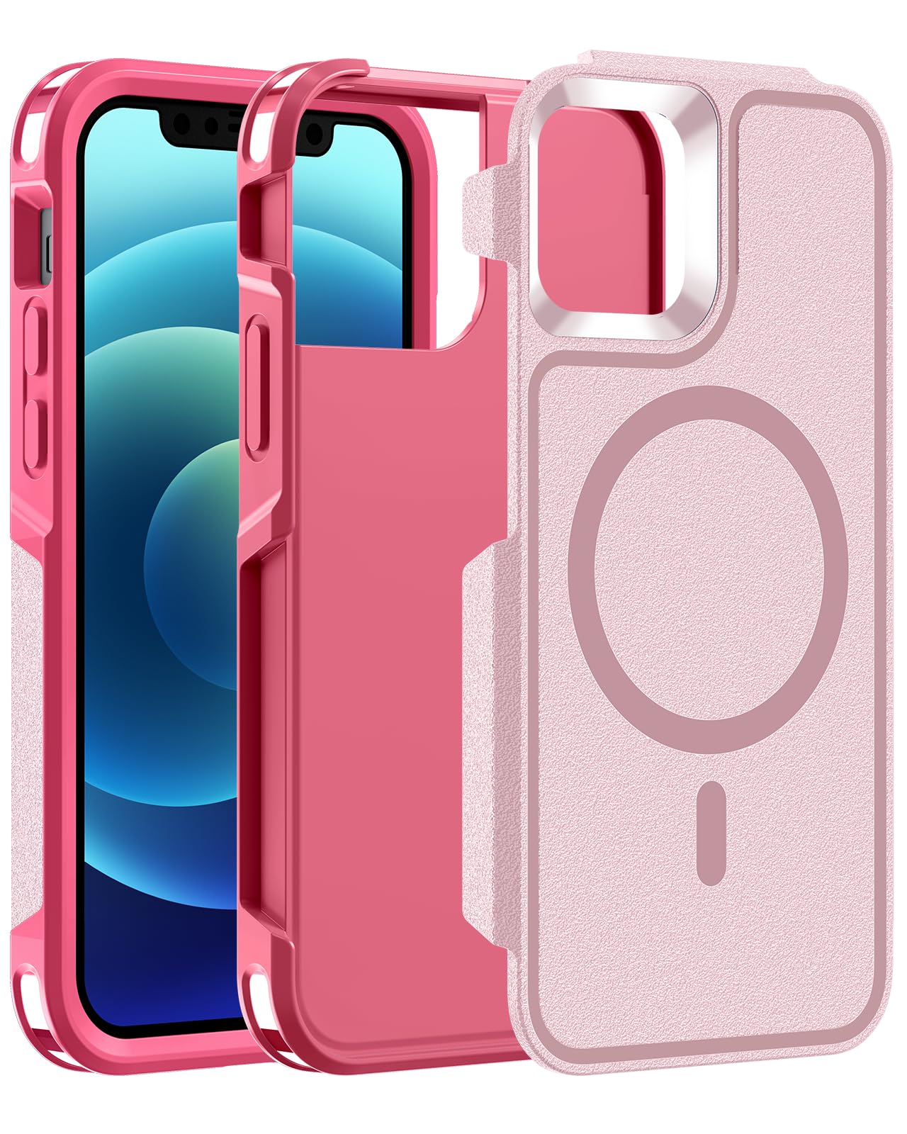 Ratcase Magnetic Case for iPhone 12/12 Pro 6.1'',[Compatible with Magsafe][Heavy Duty Shockproof] [Military Grade Drop Protection][Non-Slip] Rugged